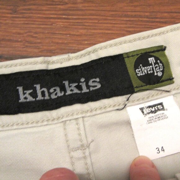 Levis SilverTab Khakis Cotton Shorts Men's Size 34 Beige - Picture 5 of 8